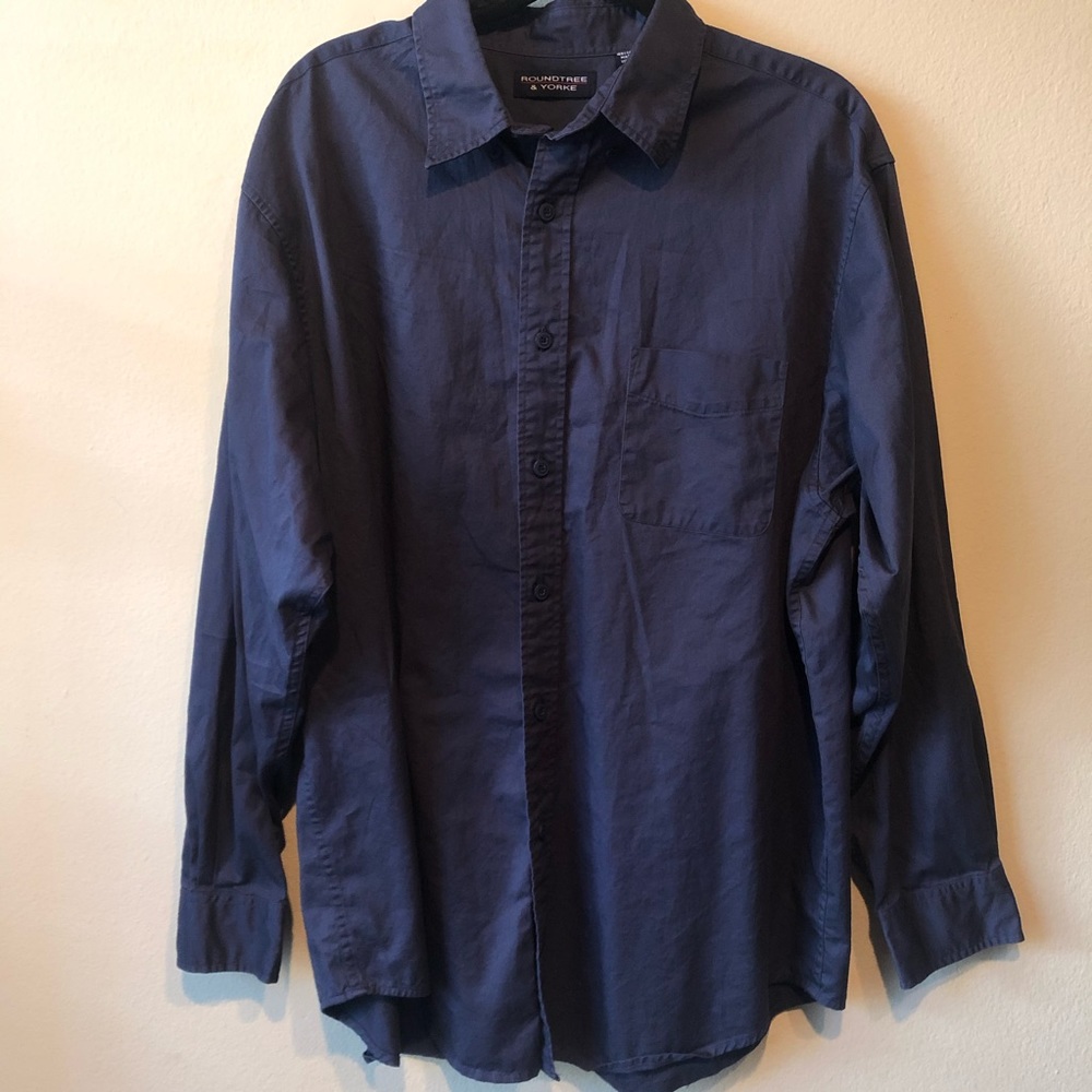 Dark blue Long sleeve button up shirt